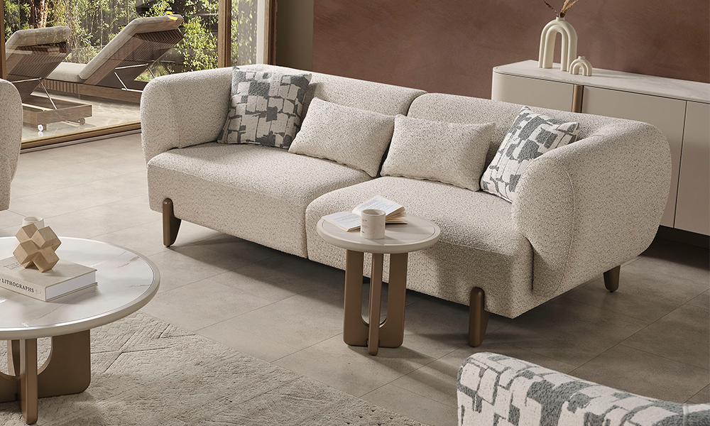 Ahuse Bronz Üçlü Koltuk