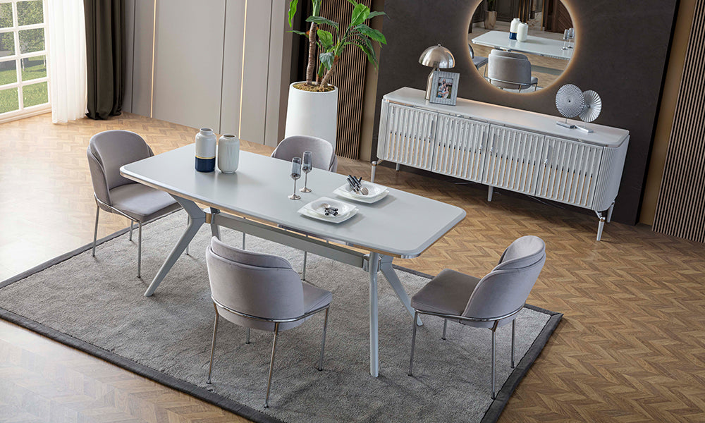 Bianca Gray Yemek Odası Takımı