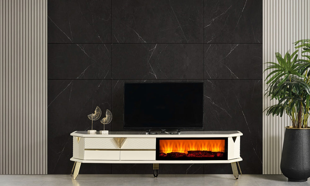 City Şömineli Tv Ünitesi