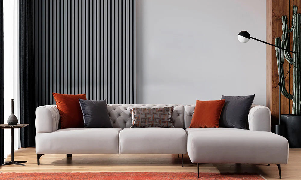 Cratos Kapitone Relax Köşe Koltuk Takımı (280x180 cm)
