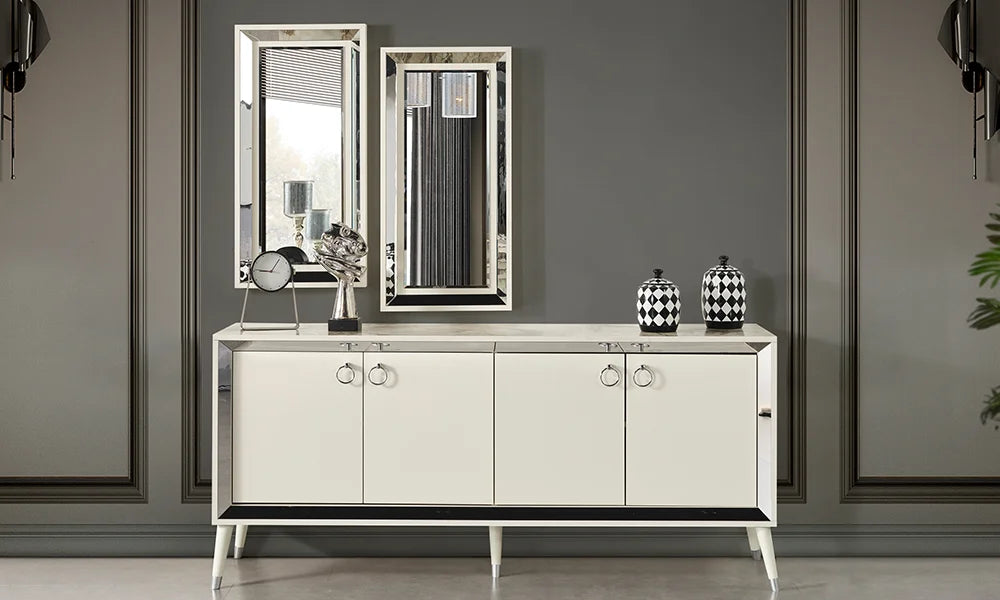 Damla Silver Yemek Odası Takımı