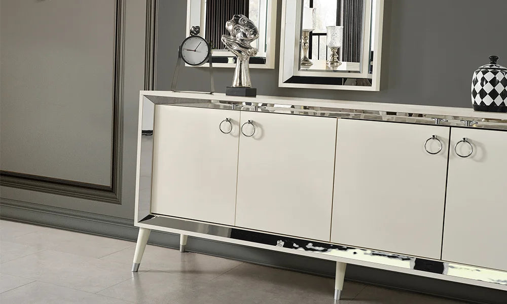 Damla Silver Yemek Odası Takımı