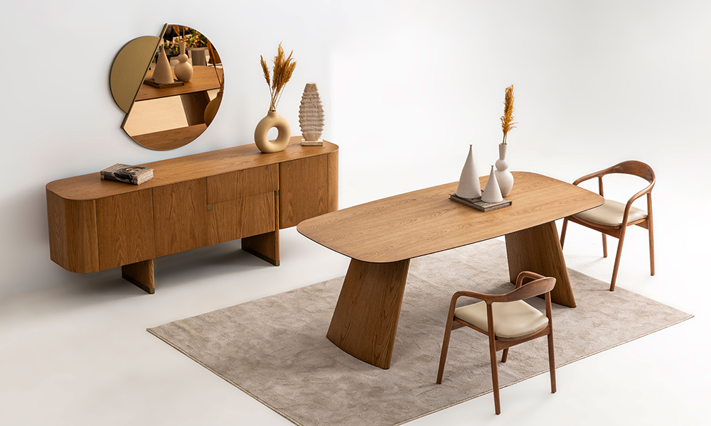 Delta Yemek Odası Takımı (Açık Meşe)