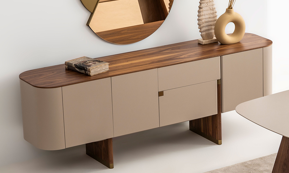 Delta Yemek Odası Takımı (Bej - Ceviz)