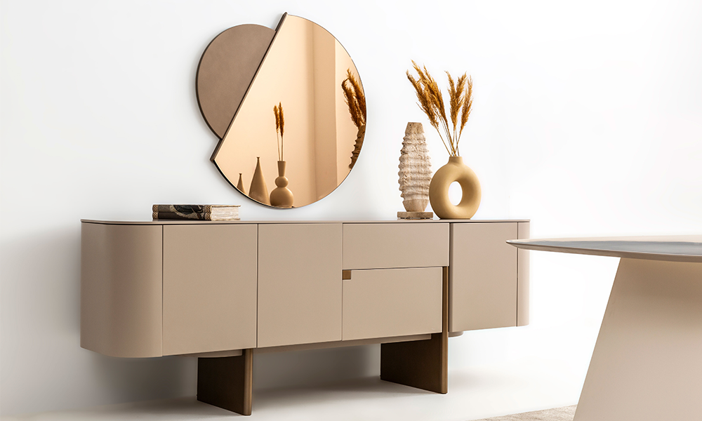 Delta Yemek Odası Takımı (Bej - Altın)