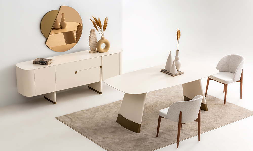 Delta Yemek Odası Takımı (Ekru)