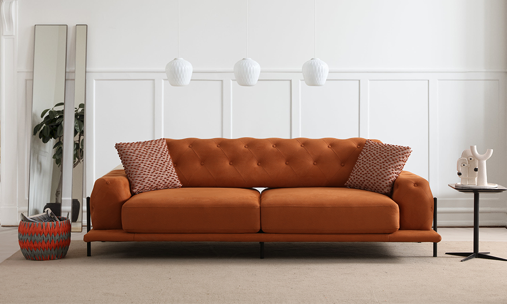 Eos Kapitoneli Üçlü Koltuk