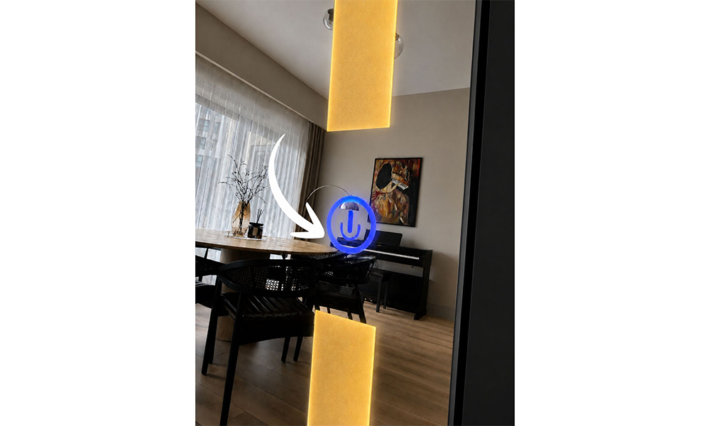 LED'li Siyah Boy Aynası