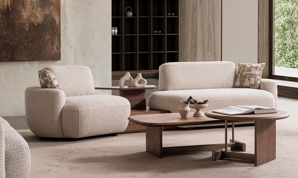 Lugano Sehpalı Üçlü Koltuk