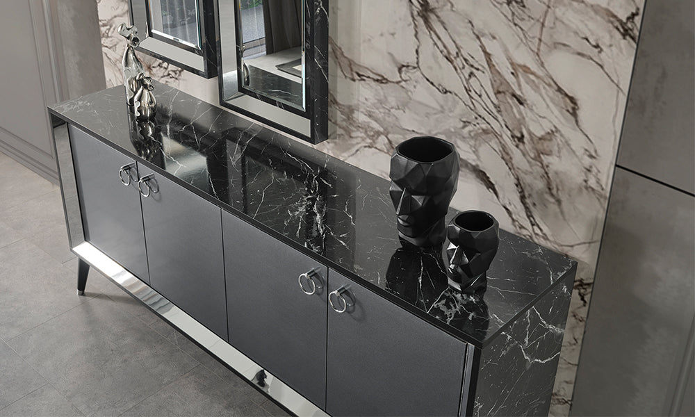 Palma Silver Yemek Odası Takımı