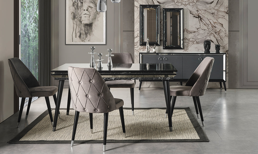 Palma Silver Yemek Odası Takımı