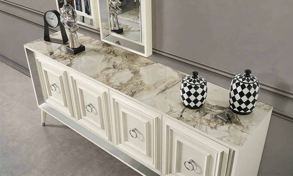 Zambak Silver Yemek Odası Takımı