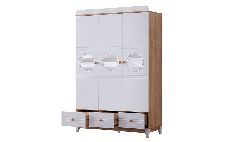 Alvin 3 Kapaklı Dolap