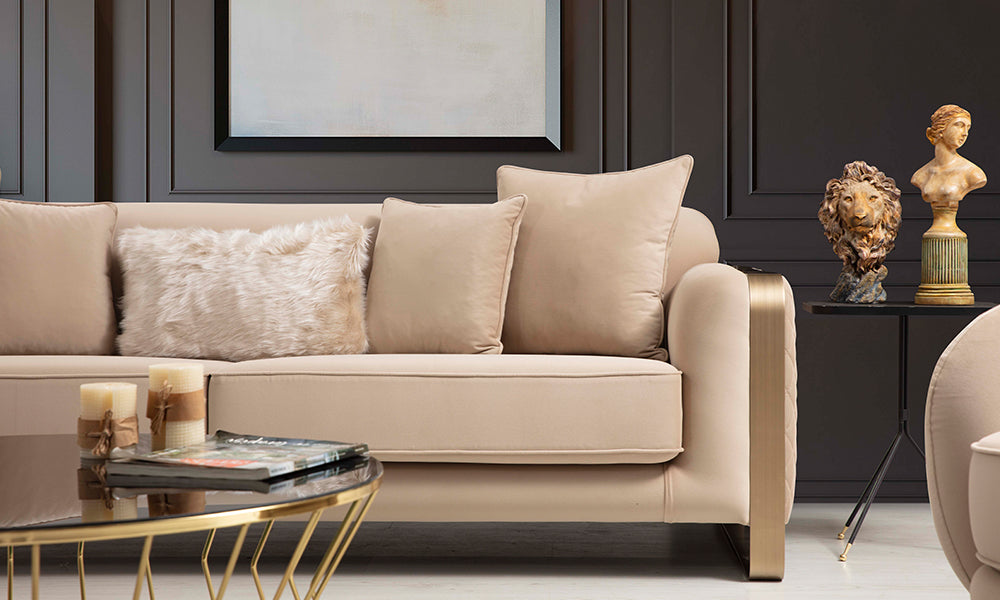Bottega Gold Üçlü Koltuk
