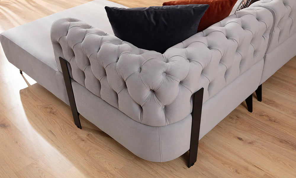 Cratos Kapitone Relax Köşe Koltuk Takımı (280x180 cm)