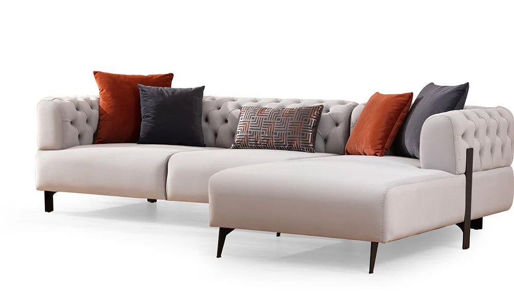 Cratos Kapitone Relax Köşe Koltuk Takımı (280x180 cm)