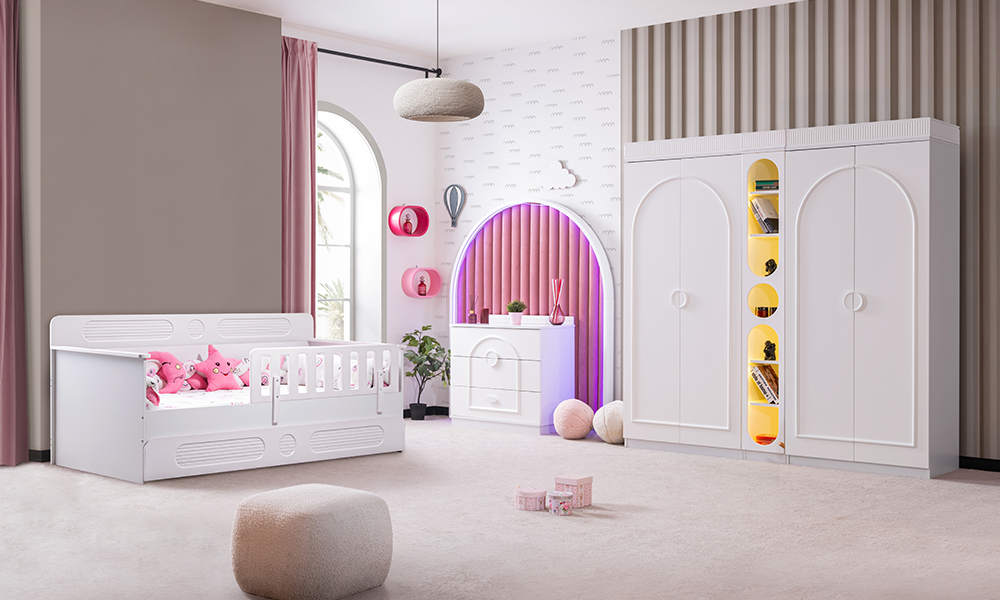 Dolunay Genç Odası Takımı (Beyaz)