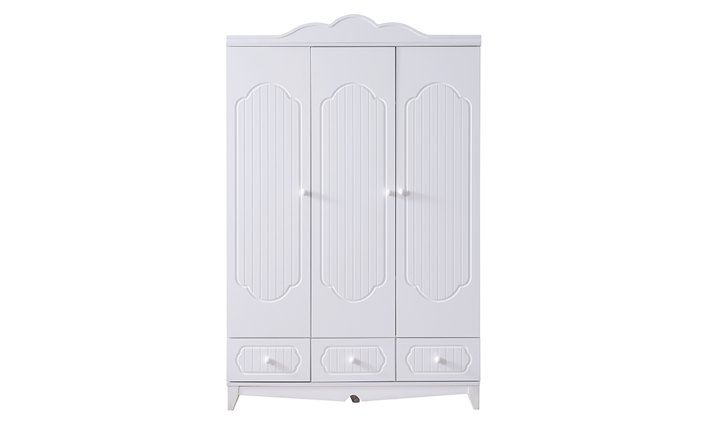 Flower 3 Kapaklı Dolap