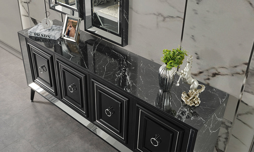 Granit Silver Yemek Odası Takımı