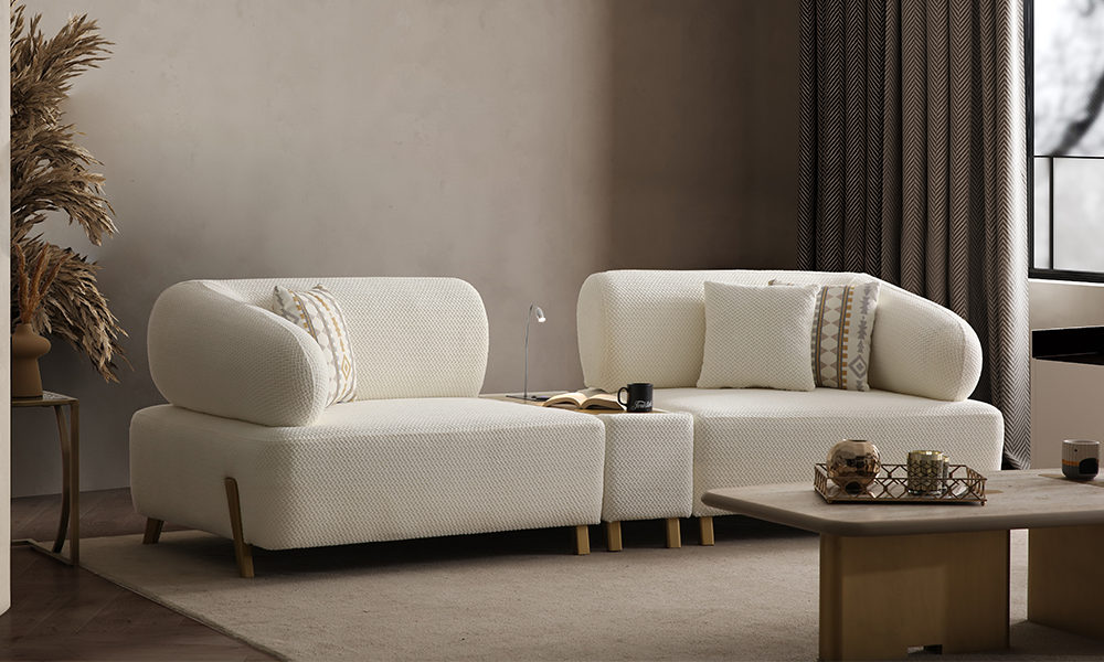 İlyora Antik Üçlü Koltuk