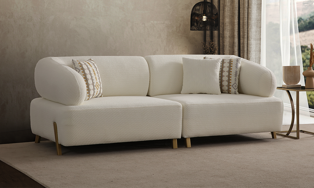 İlyora Antik Üçlü Koltuk